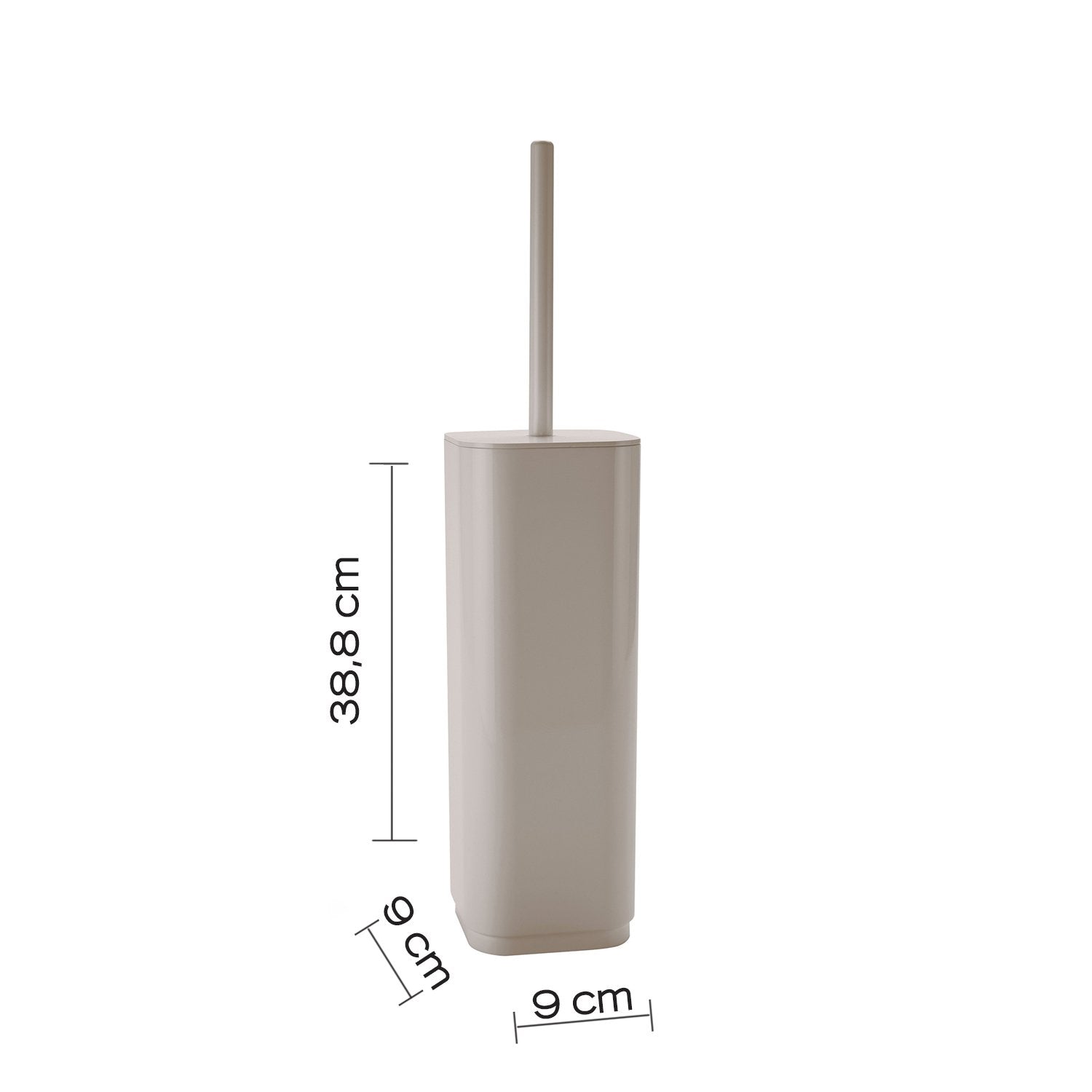 Scopino wc con ciuffo in setole d'appoggio in plastica riciclata 6334 Gedy serie SEVENTY Beige