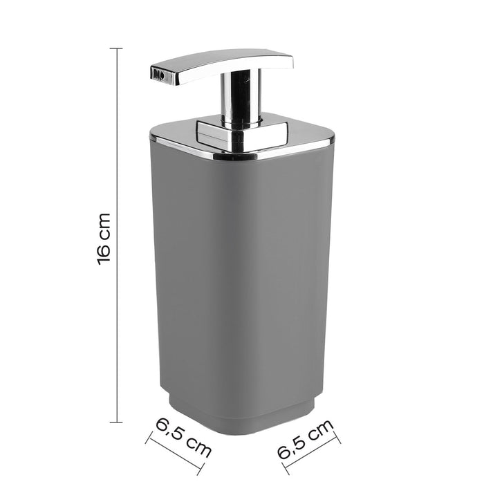 Dosasapone con erogatore in plastica d'appoggio in plastica riciclata 6382 Gedy serie SEVENTY Grigio