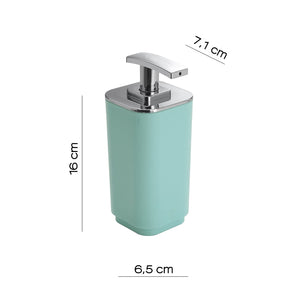 Dosasapone con erogatore in plastica d'appoggio in plastica riciclata 6382 Gedy serie SEVENTY Acquamarina