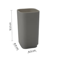 Portaspazzolini d'appoggio in plastica riciclata 6398 Gedy serie SEVENTY Grigio