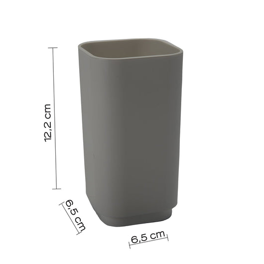Portaspazzolini d'appoggio in plastica riciclata 6398 Gedy serie SEVENTY Grigio