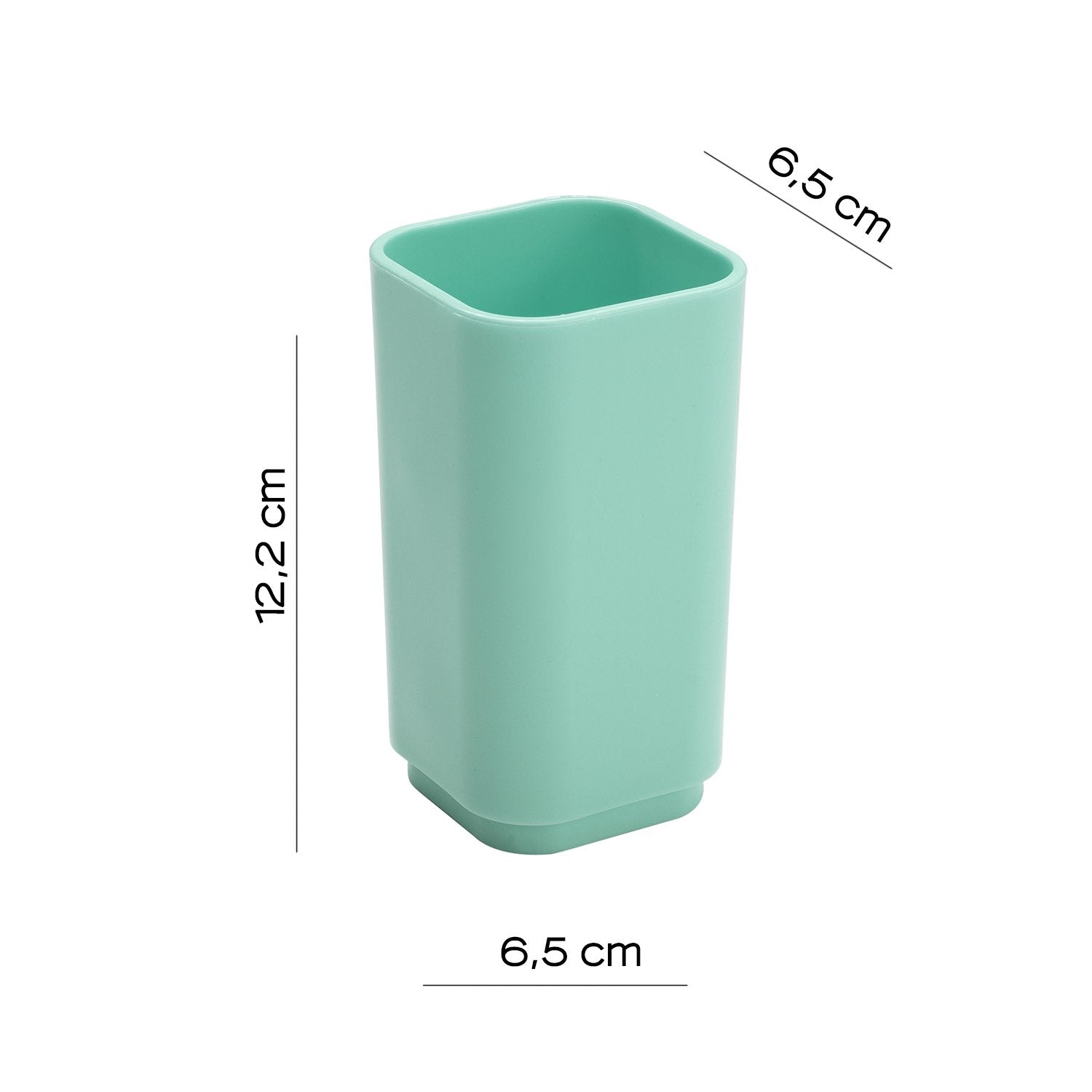 Portaspazzolini d'appoggio in plastica riciclata 6398 Gedy serie SEVENTY Acquamarina