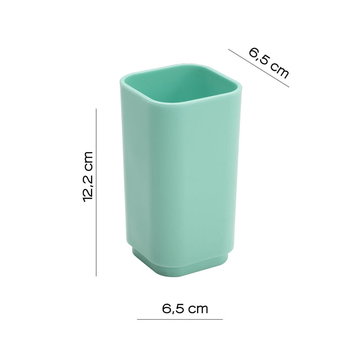 Portaspazzolini d'appoggio in plastica riciclata 6398 Gedy serie SEVENTY Acquamarina