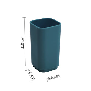 Portaspazzolini d'appoggio in plastica riciclata 6398 Gedy serie SEVENTY Blu Petrolio