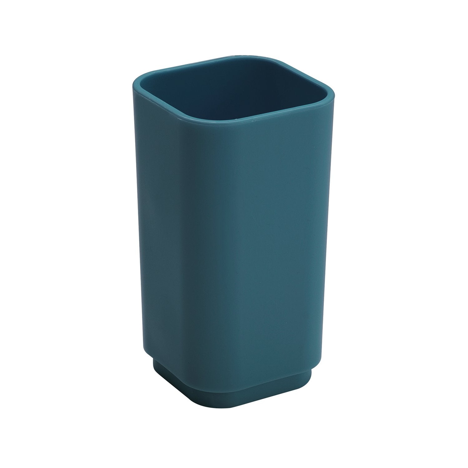 Portaspazzolini d'appoggio in plastica riciclata 6398 Gedy serie SEVENTY Blu Petrolio