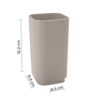 Portaspazzolini d'appoggio in plastica riciclata 6398 Gedy serie SEVENTY Beige