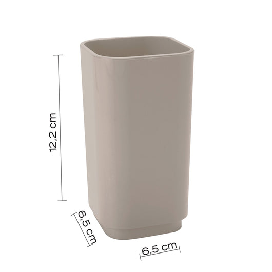 Portaspazzolini d'appoggio in plastica riciclata 6398 Gedy serie SEVENTY Beige
