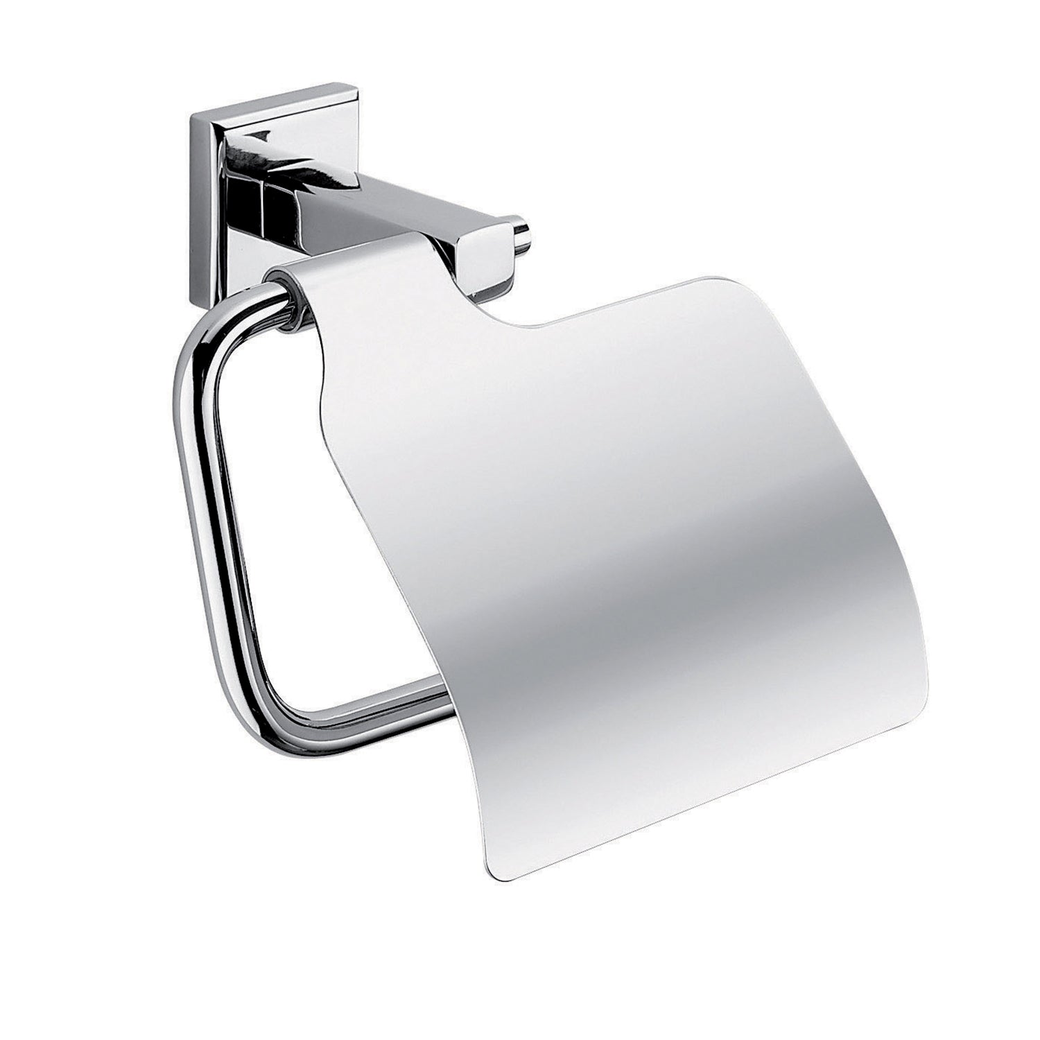 Portarotolo coperto da muro in acciaio inox AISI 304 e Cromall 6925 Gedy serie COLORADO Cromato