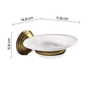 Portasapone da muro in acciaio inox e Cromall 7511 Gedy serie ROMANCE Bronzo