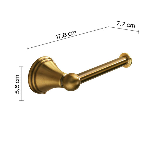 Portarotolo da muro in acciaio inox e Cromall 7524 Gedy serie ROMANCE Bronzo