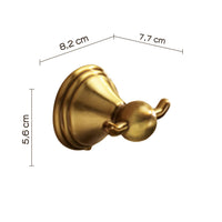Appendiabiti doppio da muro in acciaio inox e Cromall 7526 Gedy serie ROMANCE Bronzo