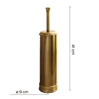 Scopino WC con ciuffo in setole d'appoggio in acciaio inox e Cromall 7533 Gedy serie ROMANCE Bronzo