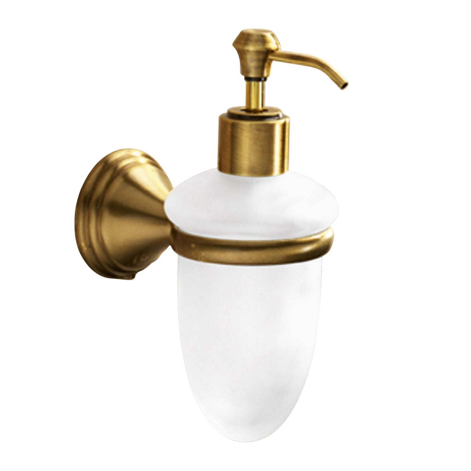Dosasapone con erogatore in plastica bronzata da muro in acciaio inox e Cromall 7581 Gedy serie ROMANCE Bronzo