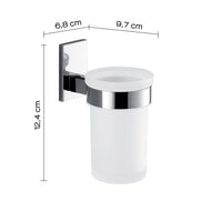 Portaspazzolini da muro in acciaio inox e Cromall 7810 Gedy serie MAINE Cromato