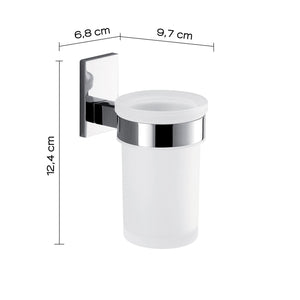 Portaspazzolini da muro in acciaio inox e Cromall 7810 Gedy serie MAINE Cromato