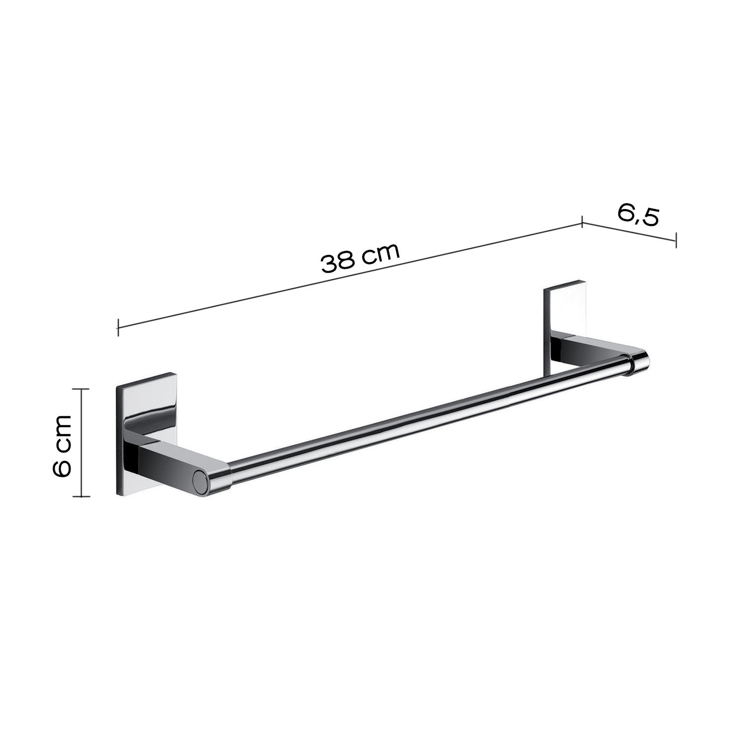 Portasalviette 38 cm in acciaio inox e Cromall 7821-35 Gedy serie MAINE Cromato