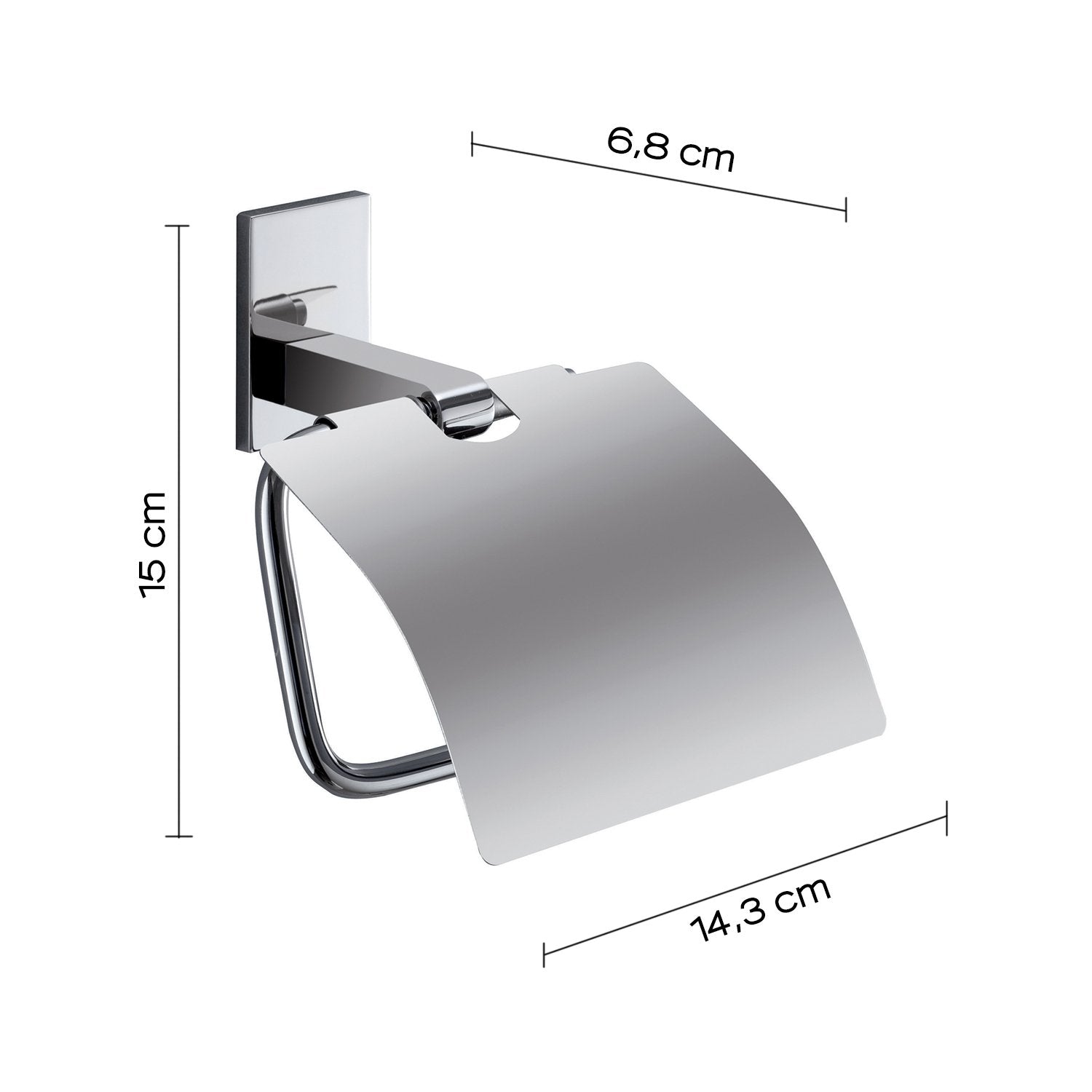 Portarotolo coperto da muro in acciaio inox e Cromall 7825 Gedy serie MAINE Cromato