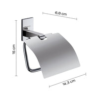 Portarotolo coperto da muro in acciaio inox e Cromall 7825 Gedy serie MAINE Cromato