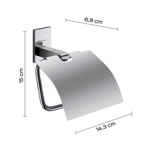 Portarotolo coperto da muro in acciaio inox e Cromall 7825 Gedy serie MAINE Cromato