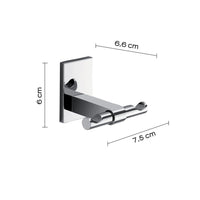 Appendiabiti doppio da muro in acciaio inox e Cromall 7826 Gedy serie MAINE Cromato