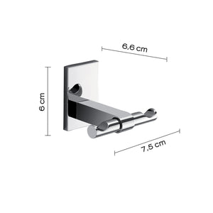 Appendiabiti doppio da muro in acciaio inox e Cromall 7826 Gedy serie MAINE Cromato