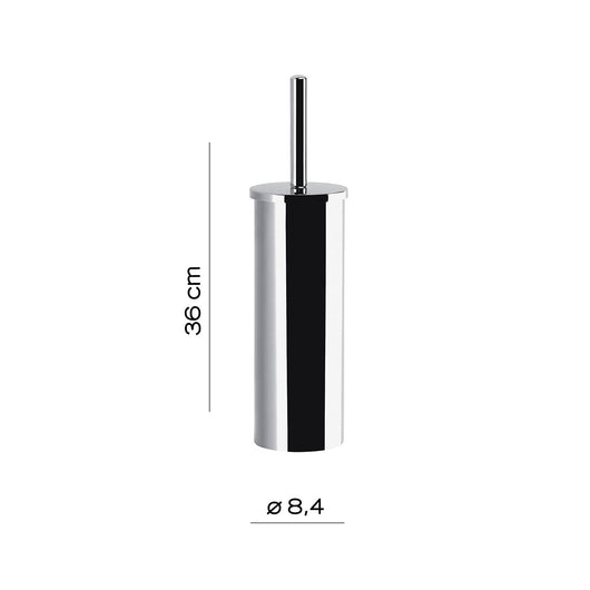 Scopino WC d'appoggio con ciuffo in acciaio inox e Cromall 7833 Gedy serie MAINE Cromato