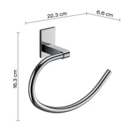 Portasalviette a anello da muro in acciaio inox e Cromall 7870 Gedy serie MAINE Cromato