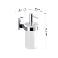 Dosasapone con erogatore in plastica cromato da muro in acciaio inox e Cromall 7881 Gedy serie MAINE