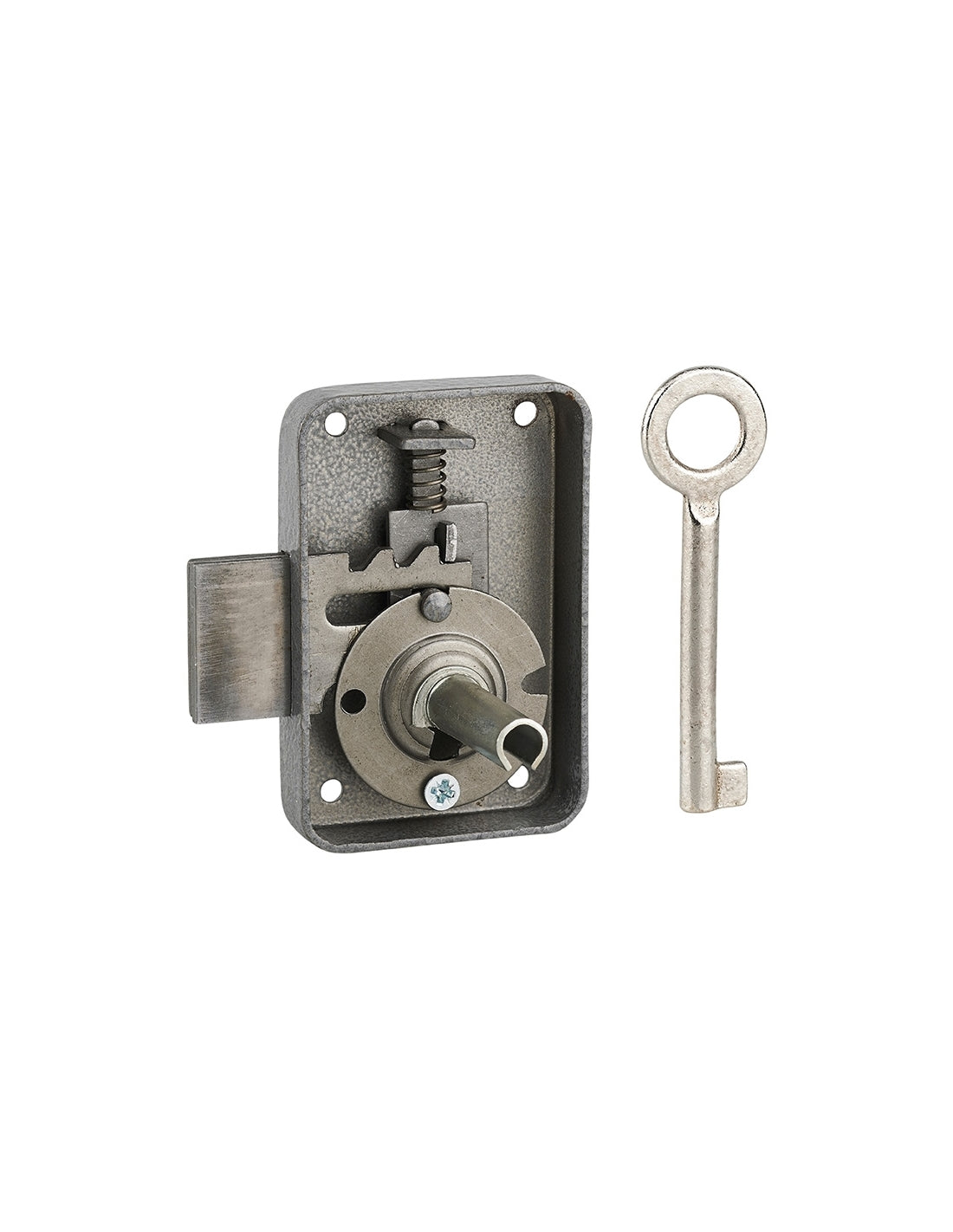 Serratura per mobile, mobilio, destra, asse 25mm, 50x70mm, grigio, 1 chiave - THIRARD