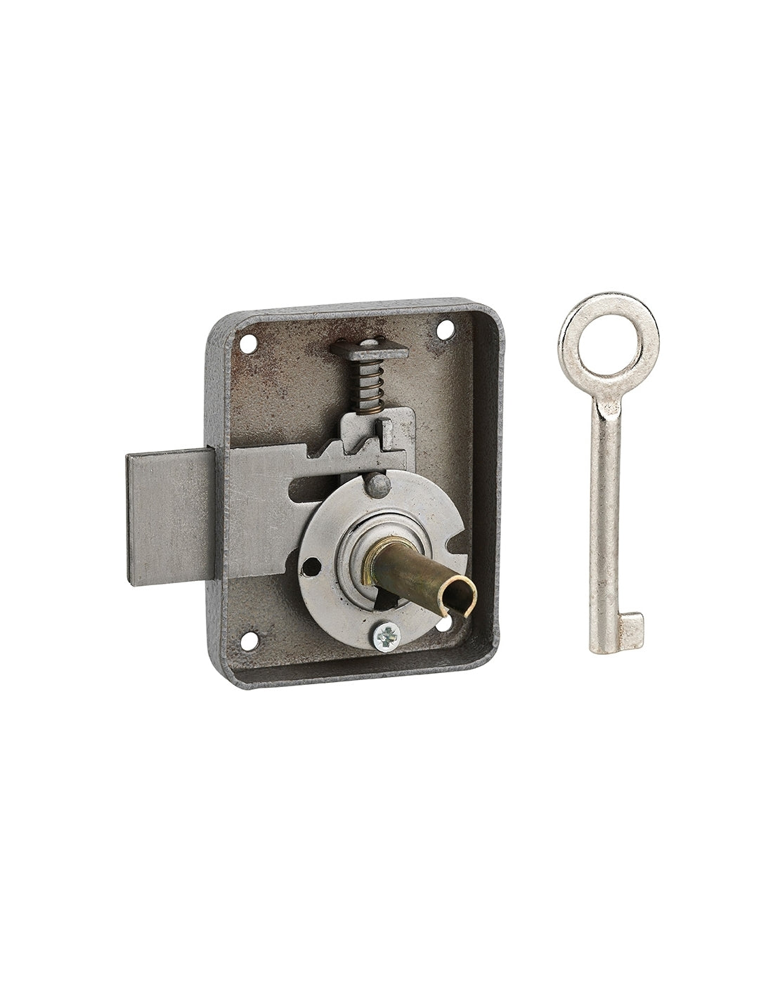 Serratura per mobile, mobilio, destra, asse 35mm, 60x70mm, grigio, 1 chiave - THIRARD