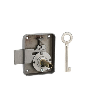 Serratura per mobile, mobilio, destra, asse 35mm, 60x70mm, grigio, 1 chiave - THIRARD