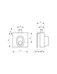 Serratura per porta a vetro, per mezzo cilindro europeo, blocco inferiore - THIRARD