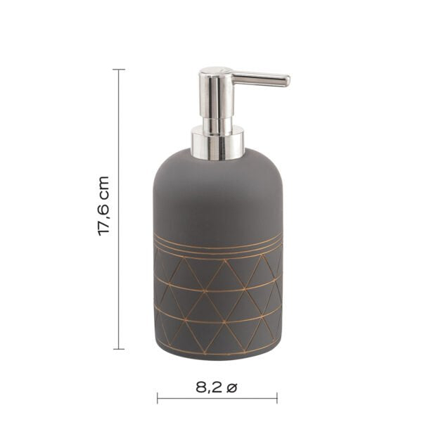 Dosasapone con erogatore in plastica d'appoggio in cemento 8780 Gedy serie CALIPSO Grigio