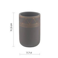 Portaspazzolini d'appoggio in cemento 8798 Gedy serie CALIPSO Grigio