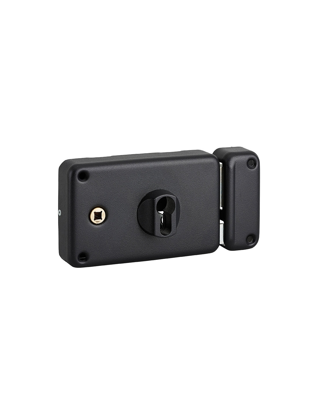 Serratura orizzontale da applicare doppio cilindro per porta esterna, destra, asse 60mm, 140x88mm, nero - THIRARD