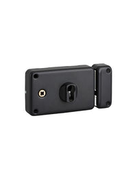 Serratura orizzontale da applicare doppio cilindro per porta esterna, destra, asse 60mm, 140x88mm, nero - THIRARD