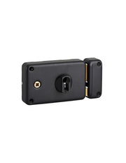 Serratura orizzontale da applicare doppio cilindro con quadro maniglia , destra, asse 55mm, 140x88mm, nero - THIRARD