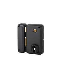 Serratura verticale da applicare doppio cilindro con quadro maniglia , sinistra, asse 45mm, 75x130mm, nero - THIRARD