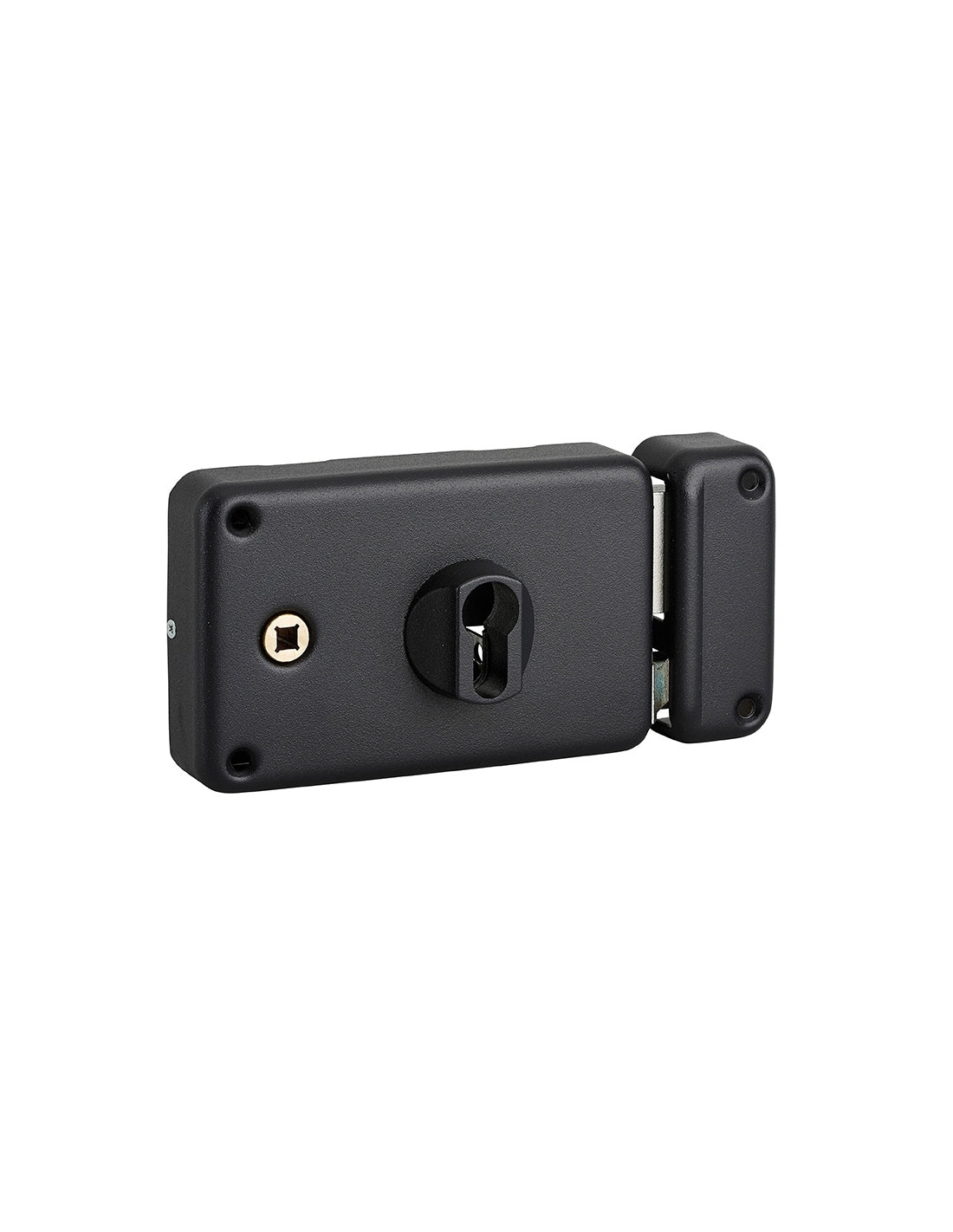 Serratura orizzontale da applicare doppio cilindro per porta d'ingresso, destra , asse 60mm, 140x88mm, nero - THIRARD