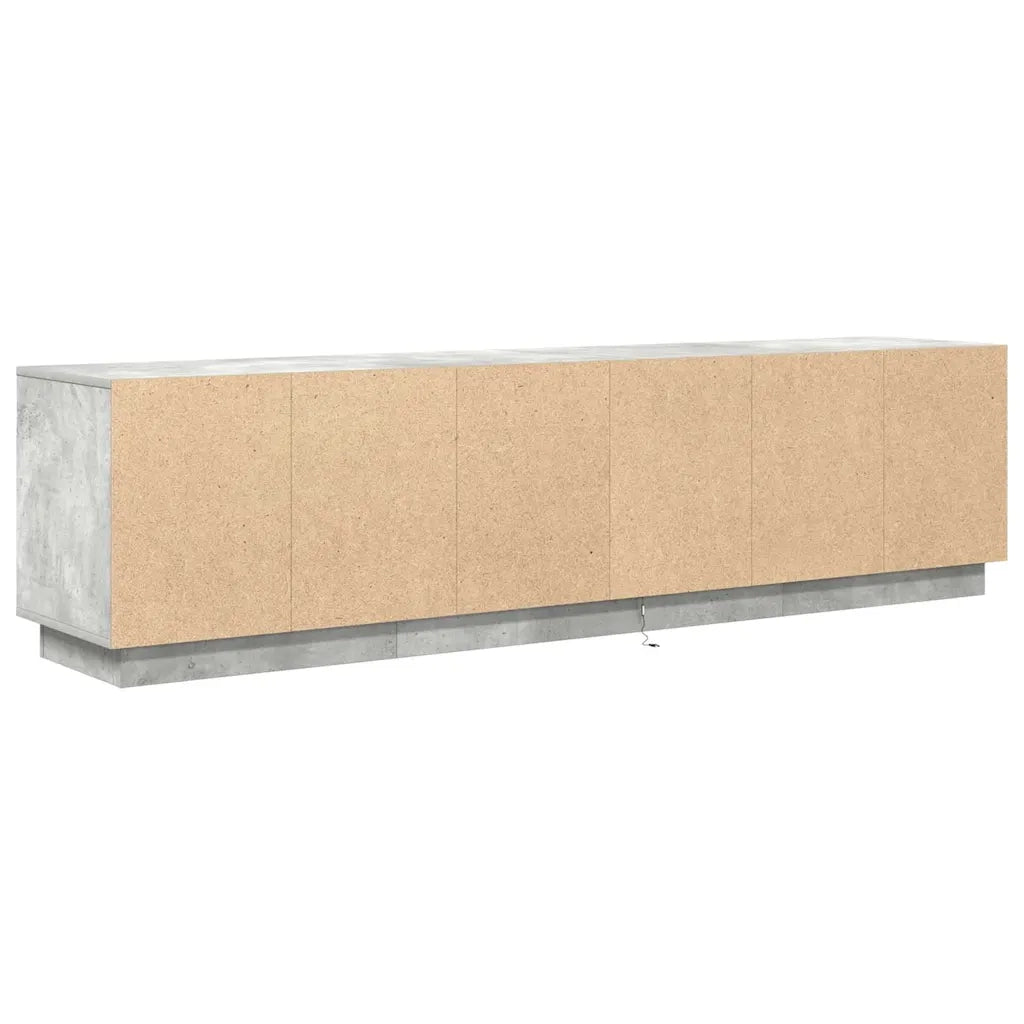 Mobile Porta TV con Luci LED Grigio Cemento 193,5x41x50 cm 3328438