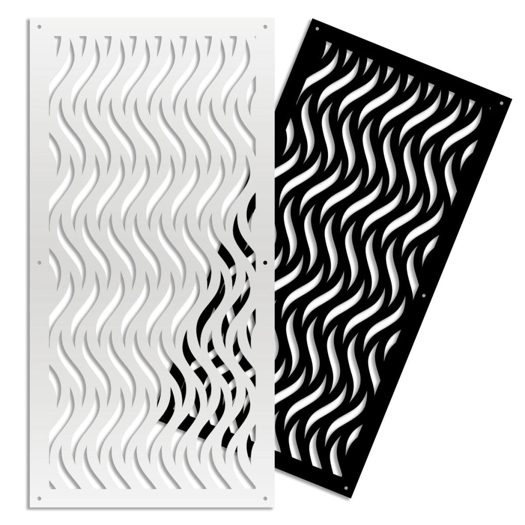 VERTICALWAVES - Pannello in PVC traforato - Parasole Misura: 73x148 cm, Colore: bianco
