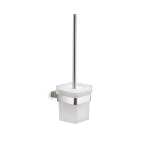 Scopino wc con ciuffo in setole da muro in acciaio inox AISI 304 e Cromall A533-03 Gedy serie MAUI Satinato