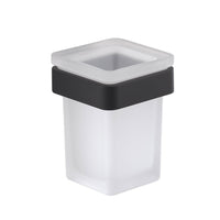 Portaspazzolini da muro in ottone e Cromall A810 Gedy serie SAMOA Nero Matt