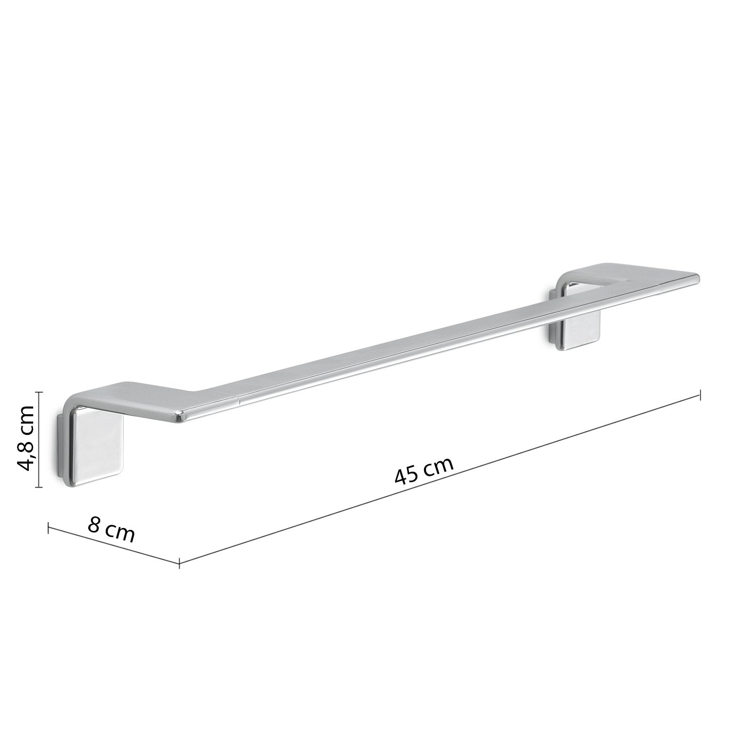 Portasalviette cm 45 da muro in ottone, acciaio inox AISI 304 e Cromall A921-45 Gedy serie IL GIGLIO Cromato