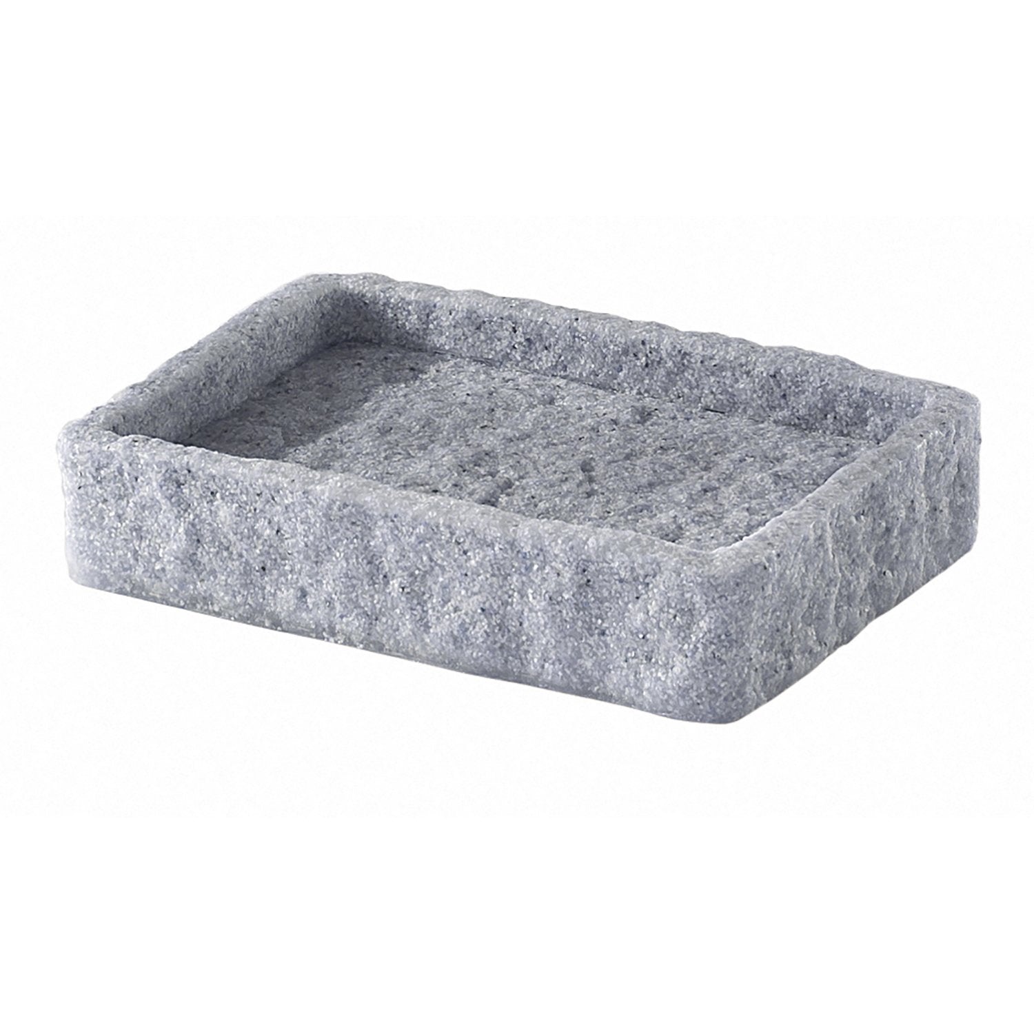 Portasapone d’appoggio in resina e sabbia AR11 Gedy serie ARIES Grigio