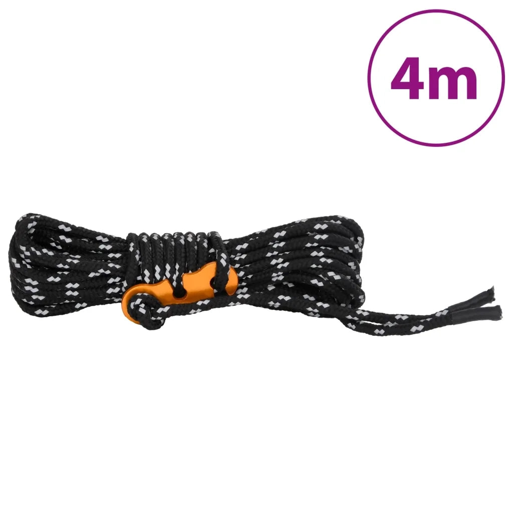 Corde per Tenda con Chiavi Riflettenti 8 pz 4 m 4 mm 4008135