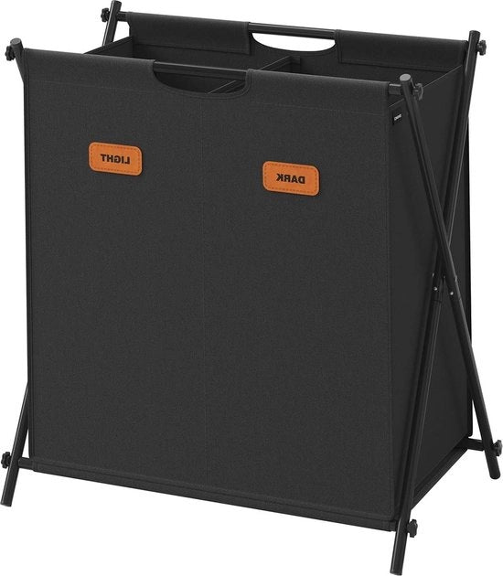 Scatola per lavanderia 115 litri a 2 cassetti pieghevoli - etichette individuali - inchiostro nero LCB120B01