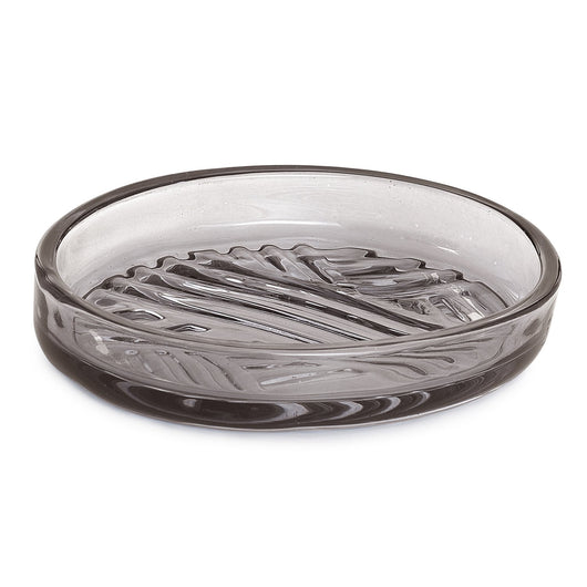 Portasapone d'appoggio in vetro CR11 Gedy serie CORINNE Trasparente Fumè