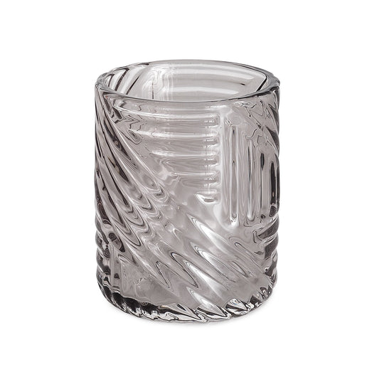 Portaspazzolini d'appoggio in vetro CR98 Gedy serie CORINNE Trasparente Fumè