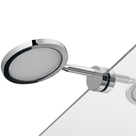 Lampada applique led con attacco univrsale a pinza in Cromall e resine termoplastice DO41 serie Gedy MAIORCA Cromato